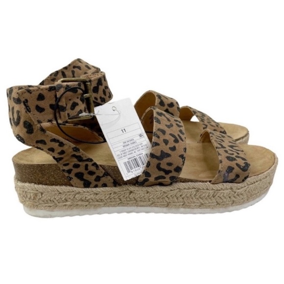 UNIVERSAL THREAD NWT Agnes Leopard Platform Sandals size 11 - Picture 2 of 9